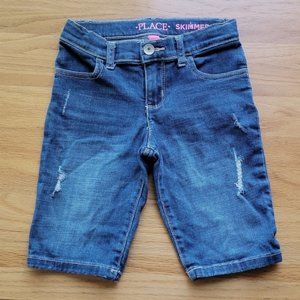 Girls Blue Jean Skimmer Shorts Size 6X/7 Pre-owned